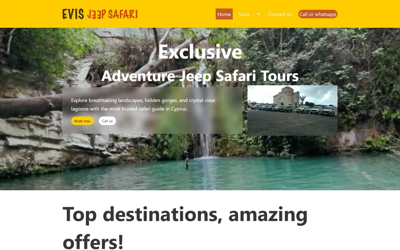 Evis Jeep Safari website