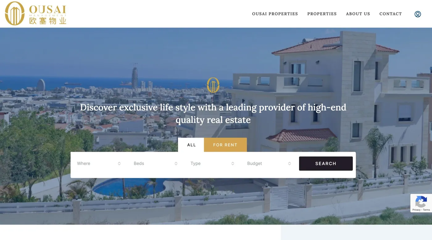 Ousai Real Estate website
